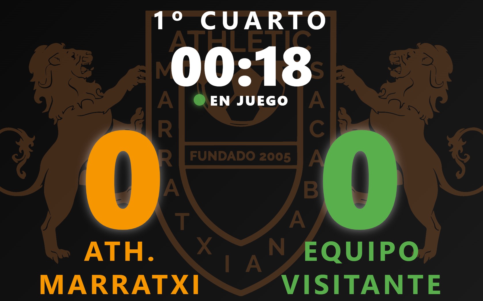 Videomarcador en acción