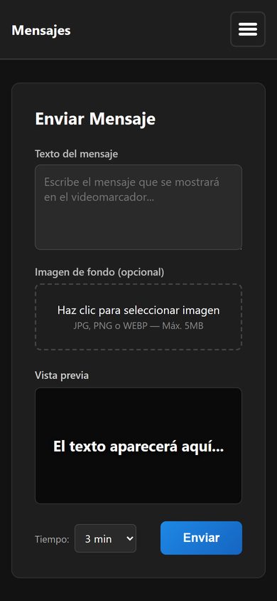 Enviar un mensaje a la pantalla del campo